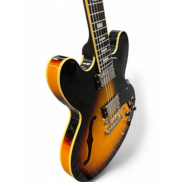 Used 2014 Epiphone Dot ES 335 Pro VS Vintage Sunburst Hollow Body Electric Guitar