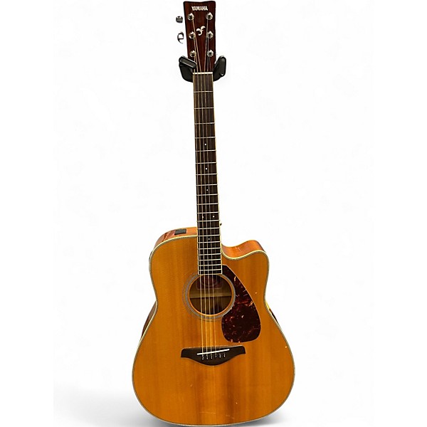 Used Yamaha FGX720SCA Natural Acoustic Electric Guitar