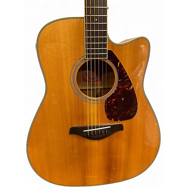 Used Yamaha FGX720SCA Natural Acoustic Electric Guitar