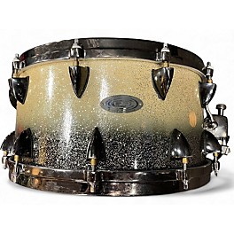 Used Orange County Drum & Percussion 14in 25 Ply Maple Silver Sparkle Drum