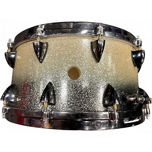 Used Orange County Drum & Percussion 14in 25 Ply Maple Silver Sparkle Drum