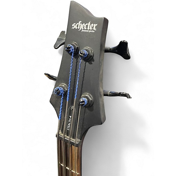 Used Schecter Guitar Research DIAMOND SERIES STEALTH-4 Black Electric Bass Guitar