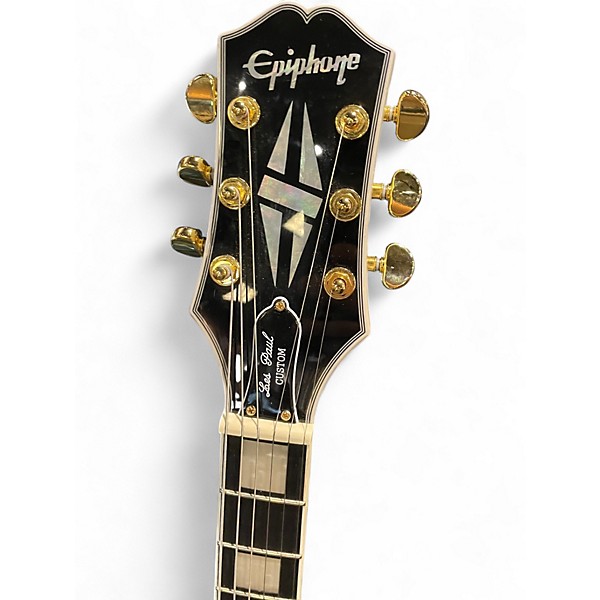 Used Epiphone Les Paul Custom Alpine White Solid Body Electric Guitar