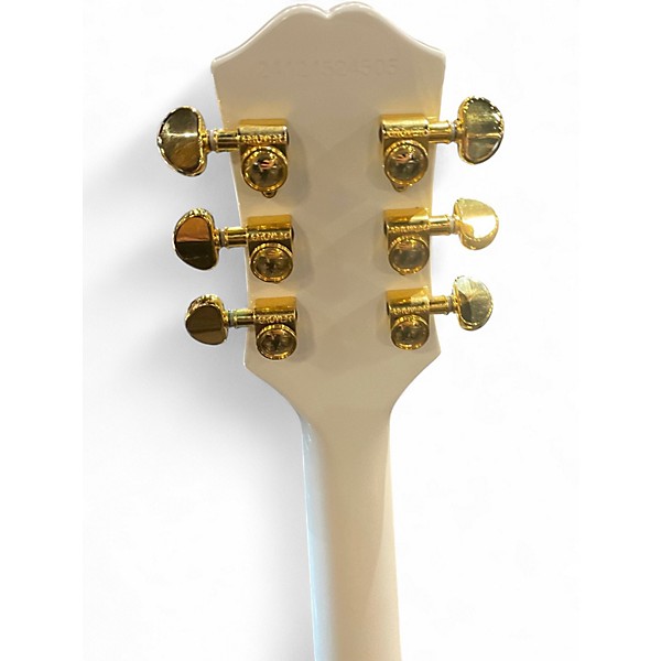 Used Epiphone Les Paul Custom Alpine White Solid Body Electric Guitar