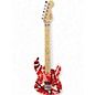 Used EVH Striped Series Red with Black and White Stripes Solid Body Electric Guitar thumbnail