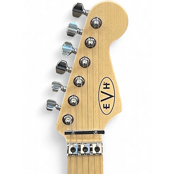 Used EVH Striped Series Red with Black and White Stripes Solid Body Electric Guitar