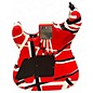 Used EVH Striped Series Red with Black and White Stripes Solid Body Electric Guitar
