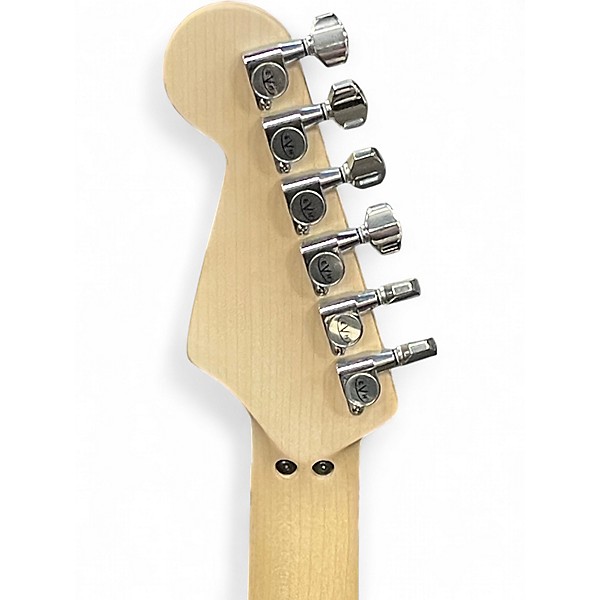 Used EVH Striped Series Red with Black and White Stripes Solid Body Electric Guitar