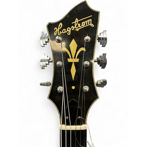 Vintage 1973 Hagstrom Standard Swede Black Solid Body Electric Guitar