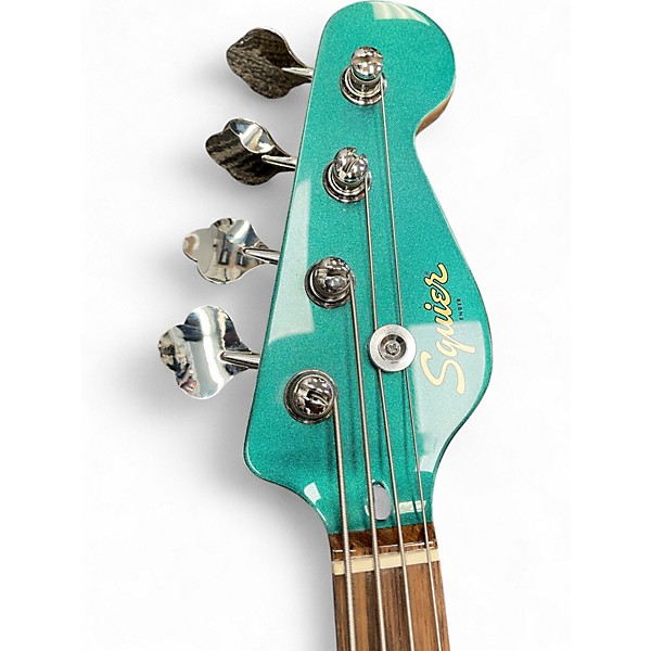 Used Squier Paranormal Rascal HH Sherwood Green Metallic Electric Bass Guitar