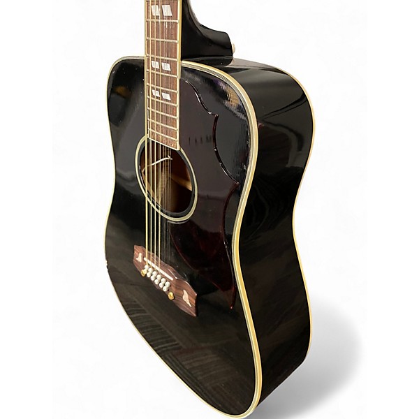 Used Dagostino D6512BE Black 12 String Acoustic Electric Guitar