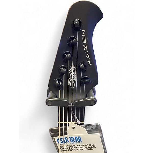 Used Sterling by Music Man Kaizen 7-string Matte black Solid Body Electric Guitar