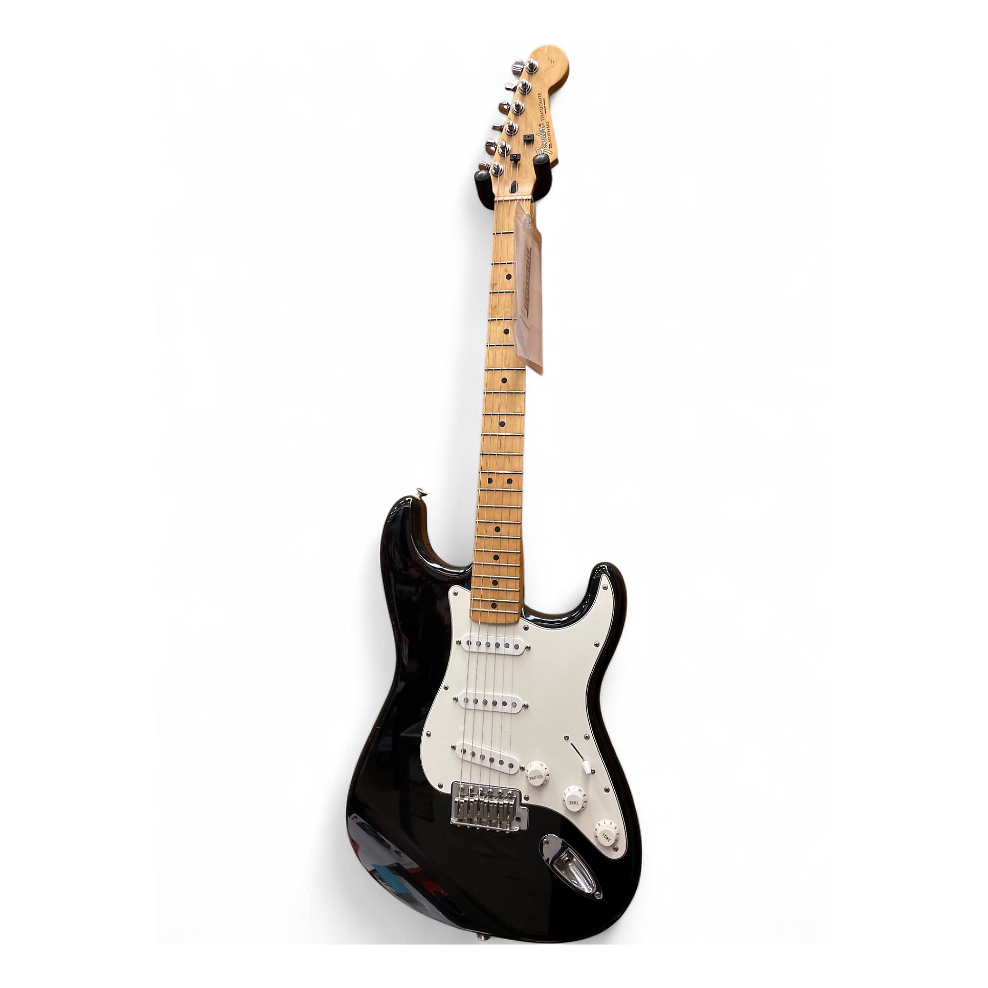 Used Fender Stratocaster Black Solid Body Electric Guitar Black
