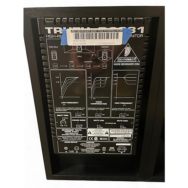 Used Behringer B2301 PAIR Powered Monitor