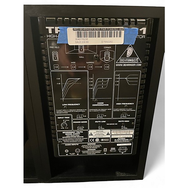 Used Behringer B2301 PAIR Powered Monitor
