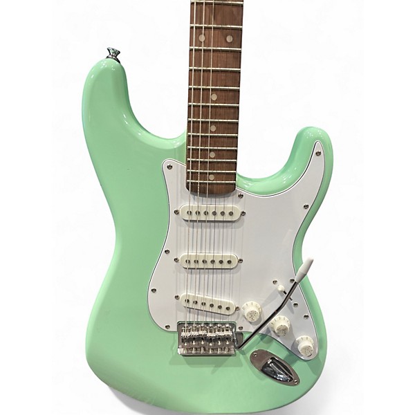 Used Squier Sonic Stratocaster Surf Green Solid Body Electric Guitar