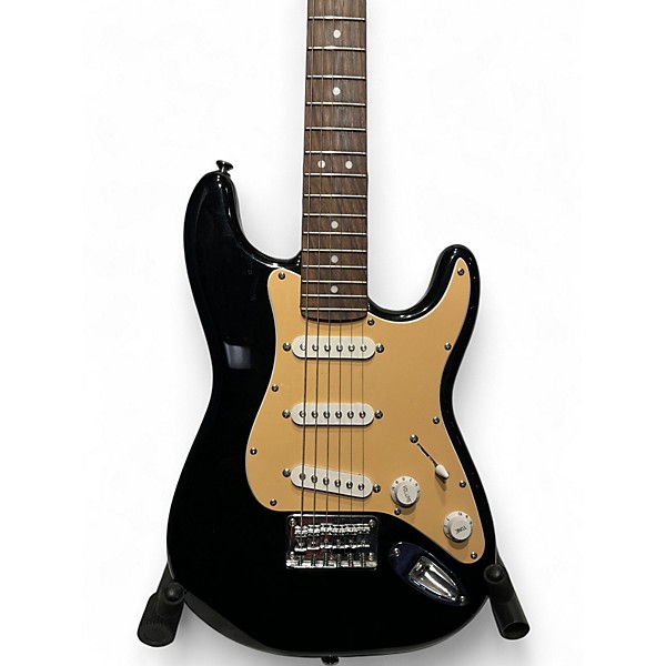 Used 2010s Squier MINI Black Solid Body Electric Guitar