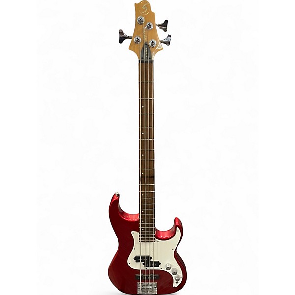 Used Samick CORSAIR MCR-1 Candy Apple Red Electric Bass Guitar