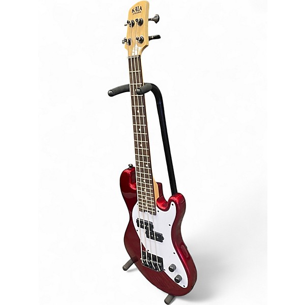 Used Kala Ubass Bass Candy Apple Red Ukulele