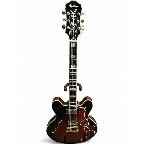 Vintage 1991 Epiphone Sheraton Vintage Sunburst Hollow Body Electric Guitar