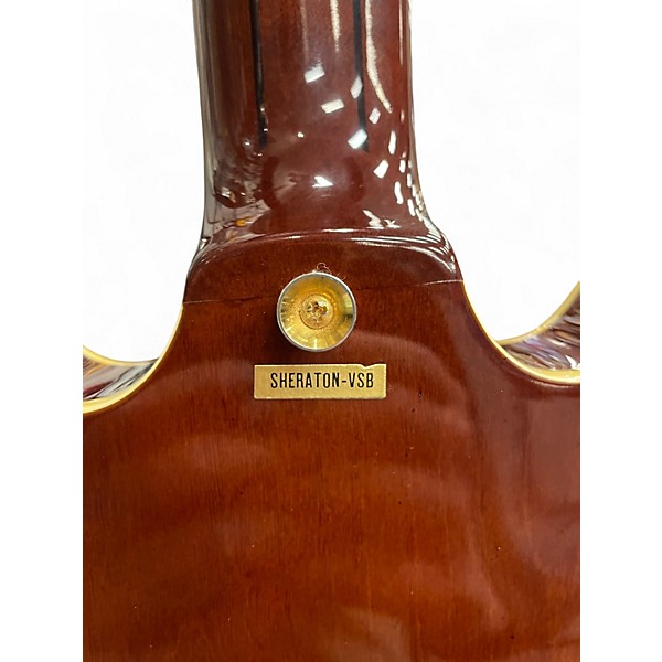 Vintage 1991 Epiphone Sheraton Vintage Sunburst Hollow Body Electric Guitar