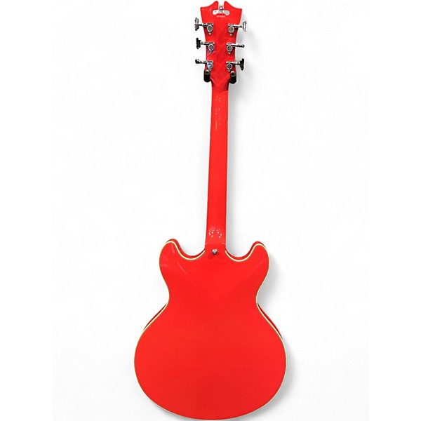 Used D'Angelico DAPDCFRCSCB Fiesta Red Hollow Body Electric Guitar