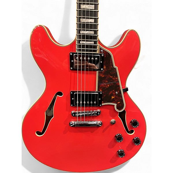 Used D'Angelico DAPDCFRCSCB Fiesta Red Hollow Body Electric Guitar