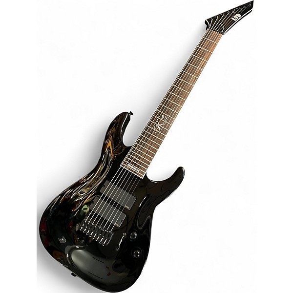 Used ESP LTD SC608B Stephen Carpenter Signature Baritone Black Solid Body Electric Guitar