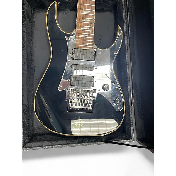 Vintage 1997 Ibanez UV777-BK Black Solid Body Electric Guitar