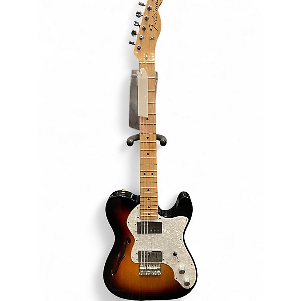 Used 2018 Fender Classic Series '72 Telecaster Thinline 3 Color Sunburst Hollow Body Electric Guitar