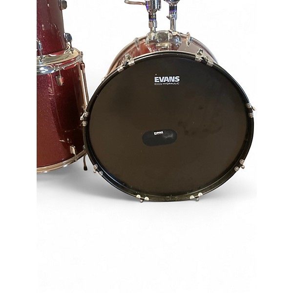 Used Yamaha 4 Piece Rydeen 4 piece kit burgundy glitter Drum Kit
