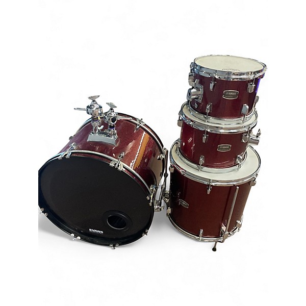 Used Yamaha 4 Piece Rydeen 4 piece kit burgundy glitter Drum Kit
