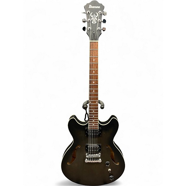 Used Ibanez AS53 FLAT TRANSPARENT BLACK Hollow Body Electric Guitar