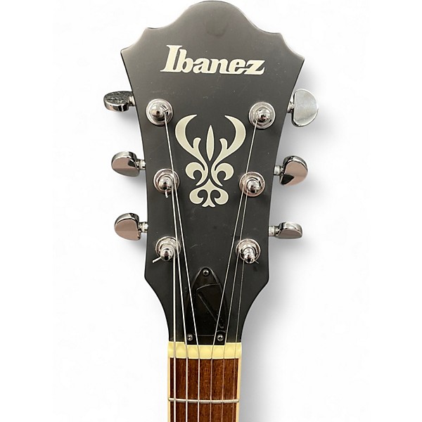 Used Ibanez AS53 FLAT TRANSPARENT BLACK Hollow Body Electric Guitar