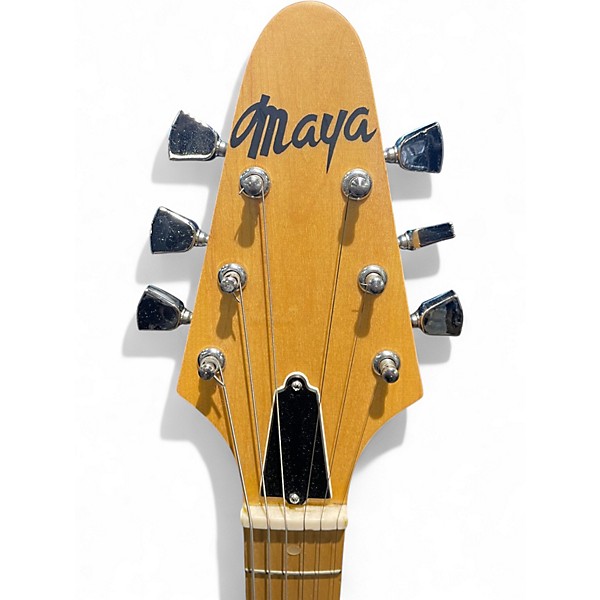 Used Maya 1970s Style Solid Body Antique Natural Solid Body Electric Guitar