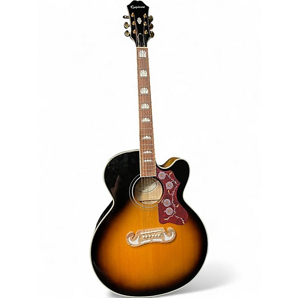 Used Epiphone J-200EC Studio Vintage Sunburst Acoustic Guitar