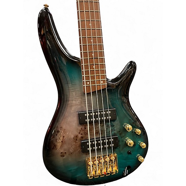 Used Ibanez SR405EPBDX Standard Soundgear Tropical Seafloor Burst Electric Bass Guitar