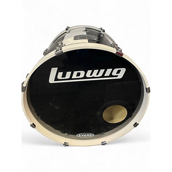Used Ludwig 6 Piece ELEMENT EVOLUTION DRUM KIT Black and White Drum Kit