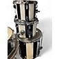 Used Ludwig 6 Piece ELEMENT EVOLUTION DRUM KIT Black and White Drum Kit
