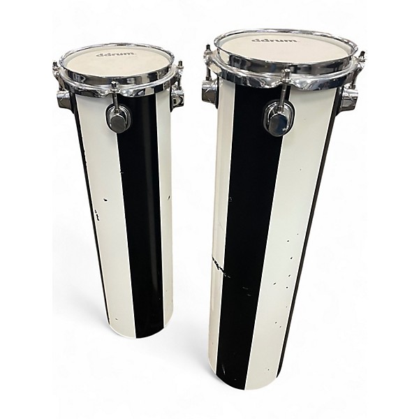 Used ddrum 22in deccabon set Black and White Drum
