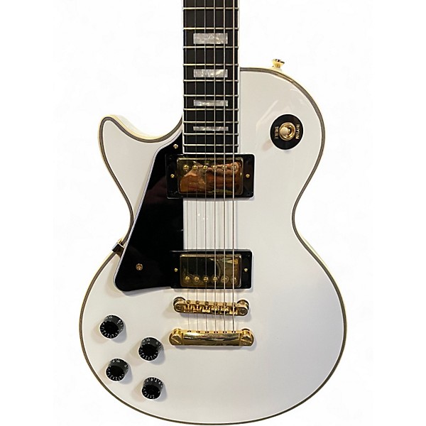 Used Epiphone Les Paul Custom Left Handed Alpine White Electric Guitar