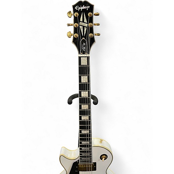 Used Epiphone Les Paul Custom Left Handed Alpine White Electric Guitar