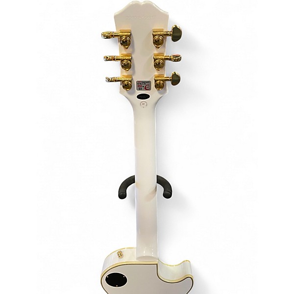 Used Epiphone Les Paul Custom Left Handed Alpine White Electric Guitar