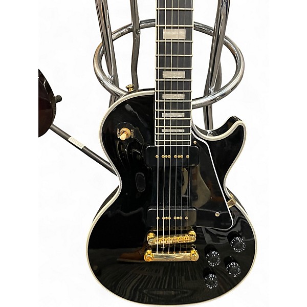 Used Epiphone Les Paul Custom Black Solid Body Electric Guitar