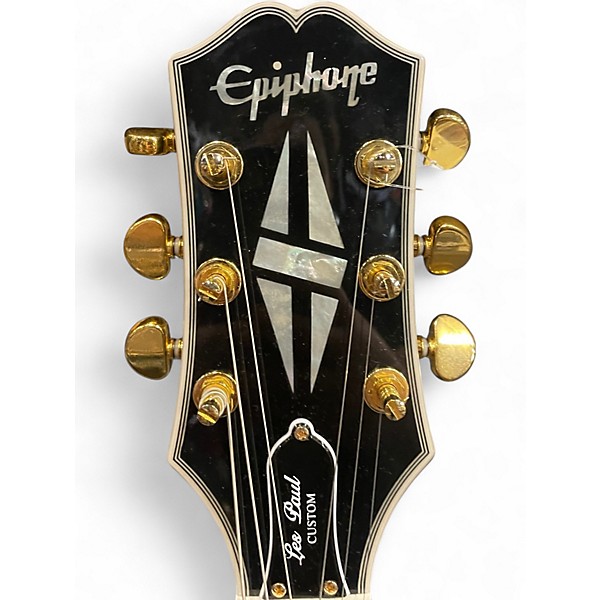 Used Epiphone Les Paul Custom Black Solid Body Electric Guitar