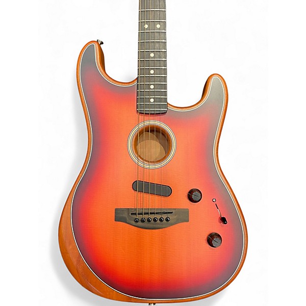 Used Fender American Acoustasonic Stratocaster 3 Color Sunburst Acoustic Electric Guitar