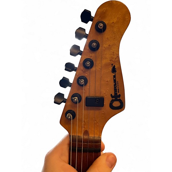 Vintage 1990s Charvel SAN DIMAS KOA Natural Solid Body Electric Guitar