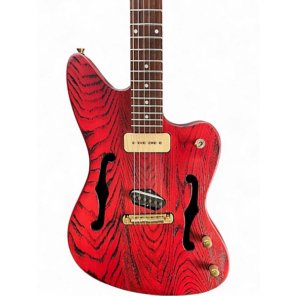 Used Slick SL56 CRIMSON Hollow Body Electric Guitar