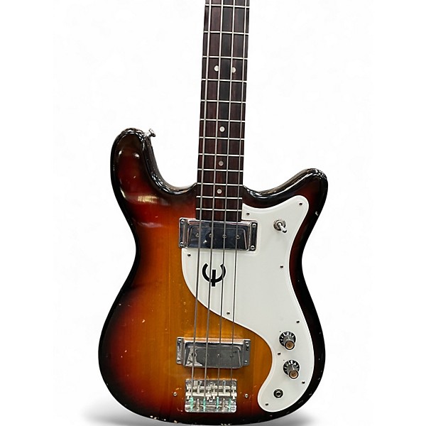 Vintage 1970s Epiphone et285 3 Color Sunburst Electric Bass Guitar