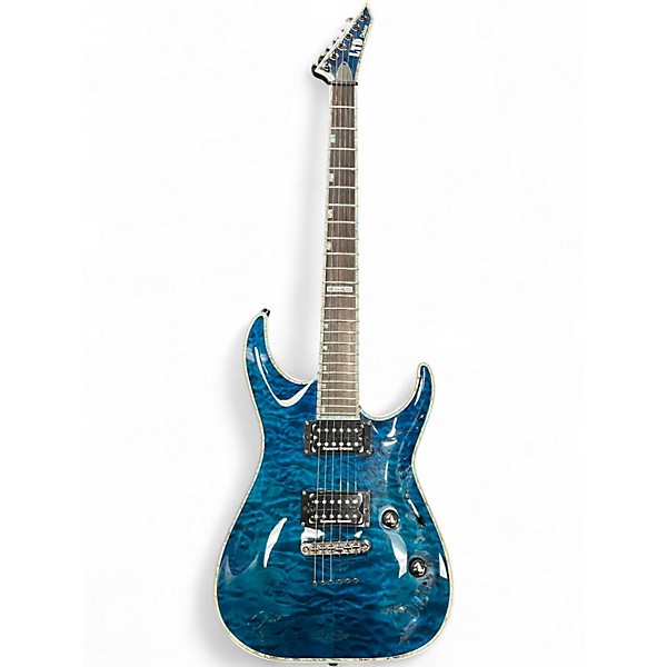 Used ESP LTD MH1000 Ocean Blue Solid Body Electric Guitar